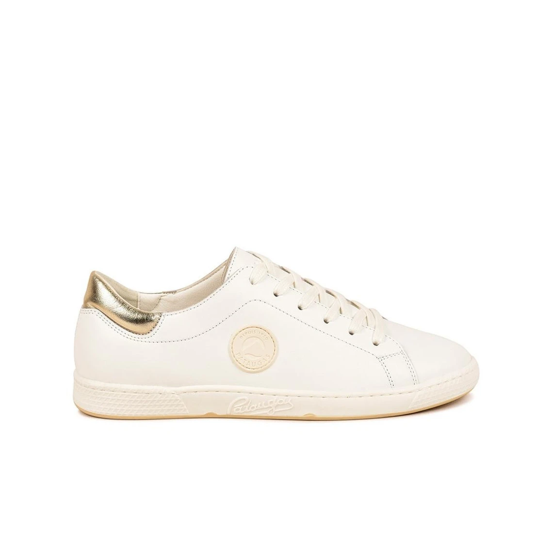 Pataugas Baskets Basses Cuir Blanc/Doré Femme - JAYO MÉTALLISÉ F2I | 3 SUISSES 3 Pataugas Baskets Basses Cuir Blanc/Doré Femme - JAYO MÉTALLISÉ F2I | 3 SUISSES
