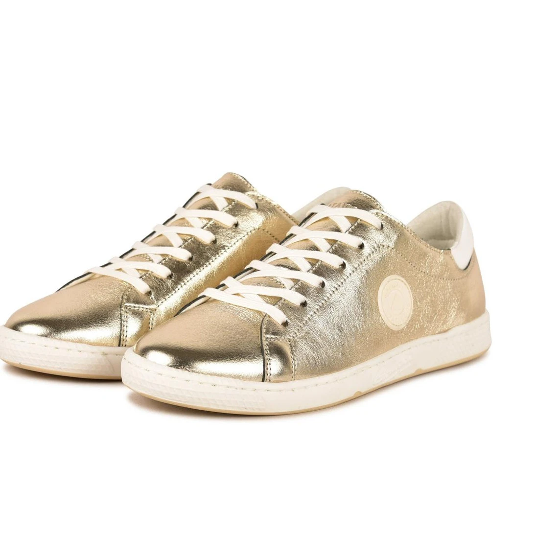 Pataugas Baskets Basses Cuir Dore/Blanc Femme - JAYO MÉTALLISÉ F2I | 3 SUISSES 3 Pataugas Baskets Basses Cuir Dore/Blanc Femme - JAYO MÉTALLISÉ F2I | 3 SUISSES
