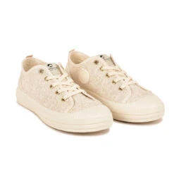 Pataugas Baskets Basses Toile Écru Femme - ETCHE LOW BOUCLETTE F2I | 3 SUISSES -Pataugas Boutique baskets basses toile ecru femme etche low bouclette f2i 3440124 3 1140x1140