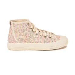 Pataugas Baskets Basses Toile Multi Femme- ETCHE MID BOUCLETTE F2I | 3 SUISSES